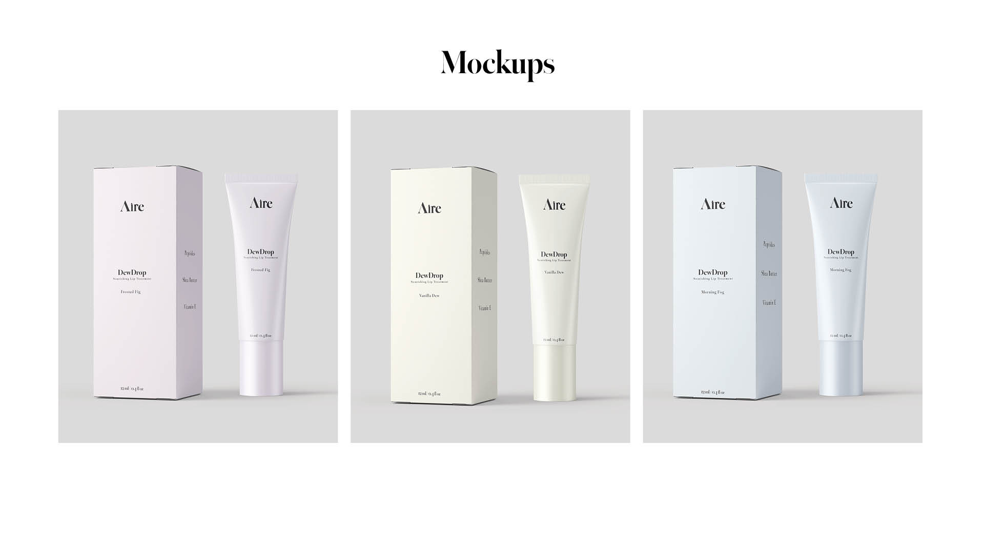 Aire product set mockup