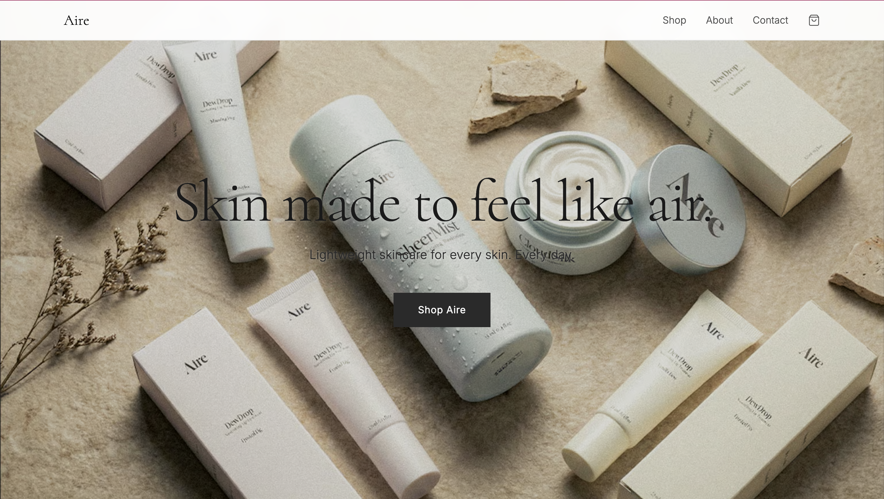 Aire website experience