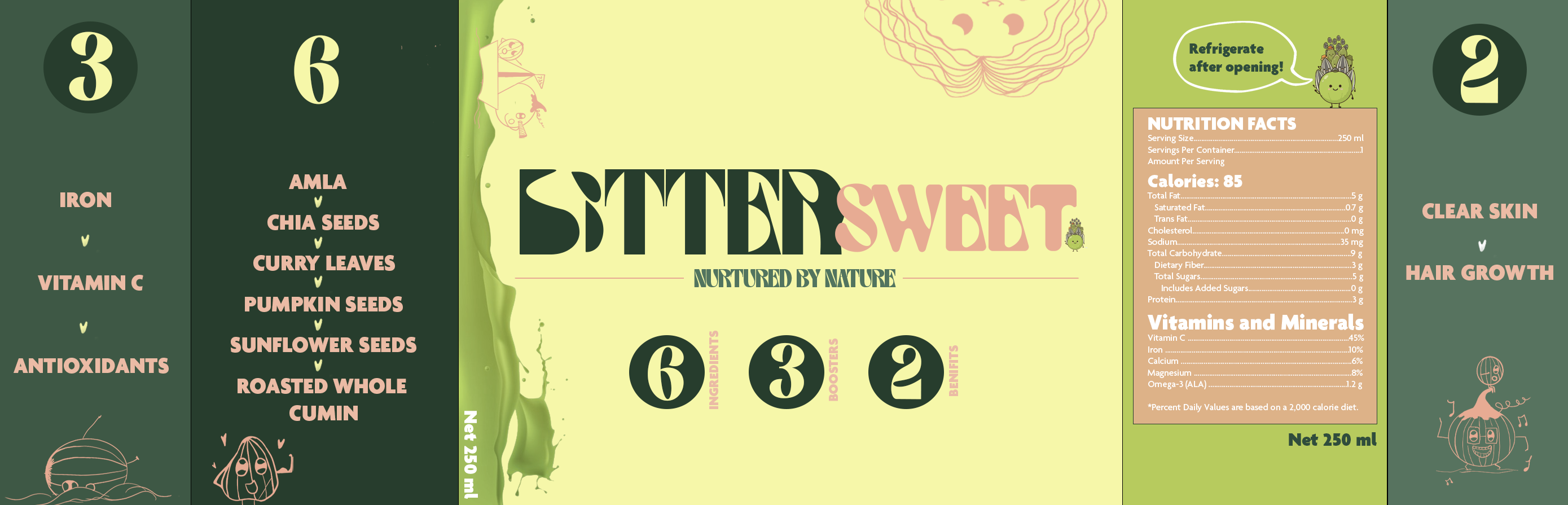 Bittersweet bottle label design